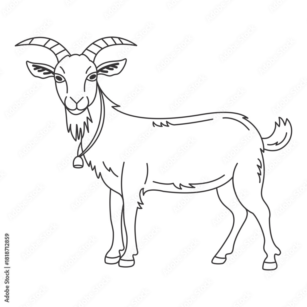 Fototapeta premium Goat Cartoon Icon