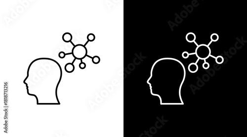 Neural Mesh White Icon Set Design
