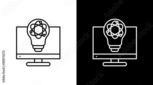 Quantum Think White Icon Set Design