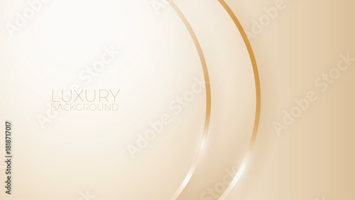 Luxury cream abstract background with golden lines. Abstract golden background with shiny gold line sparkling lighting and glitter luxury style.