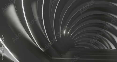 Fototapeta Naklejka Na Ścianę i Meble -  Abstract architecture background arched interior 3d render