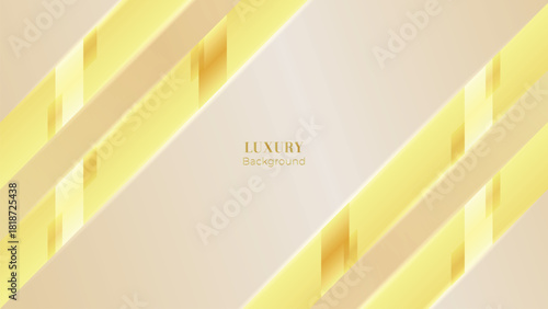 Luxury cream abstract background with golden lines. Abstract golden background with shiny gold line sparkling lighting and glitter luxury style.