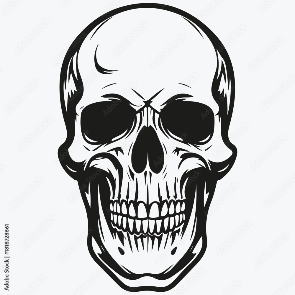 Fototapeta premium scull sketch illustration vector