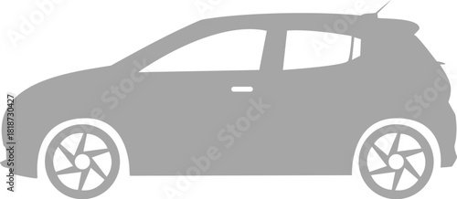 Simple car icon collection isolated on a white background. Front view symbol of auto, vehicle, automobile, sedan, van. Transport, car sharing, or delivery concept icons. Flat style vector illustration