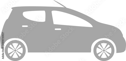 Simple car icon collection isolated on a white background. Front view symbol of auto, vehicle, automobile, sedan, van. Transport, car sharing, or delivery concept icons. Flat style vector illustration