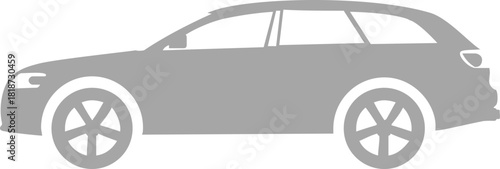 Simple car icon collection isolated on a white background. Front view symbol of auto, vehicle, automobile, sedan, van. Transport, car sharing, or delivery concept icons. Flat style vector illustration