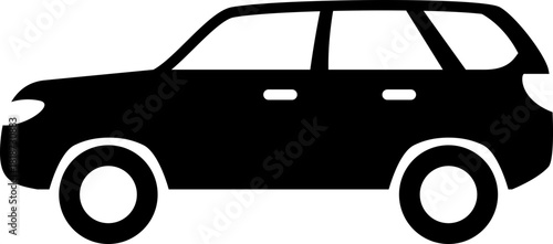 Simple car icon collection isolated on a white background. Front view symbol of auto, vehicle, automobile, sedan, van. Transport, car sharing, or delivery concept icons. Flat style vector illustration