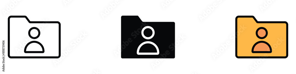 Foto User folder icon vector