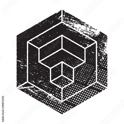 Distressed Geometric Shape