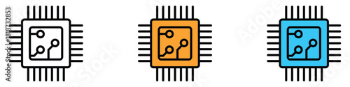 Micro chip processor icon vector. innovative digital solution symbol. vector illustration.
