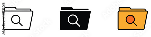 Search folder icon vector. Find files symbol. vector illustration.