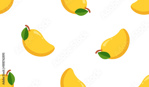 Pear seamless pattern. Fruit background. Beautiful vector print.