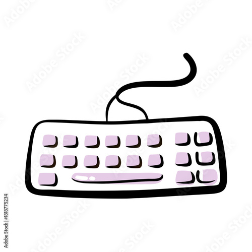 vector illustration of cartoon keyboard