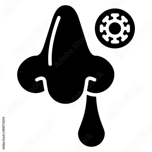 Runny Nose Virus Symptom Icon
