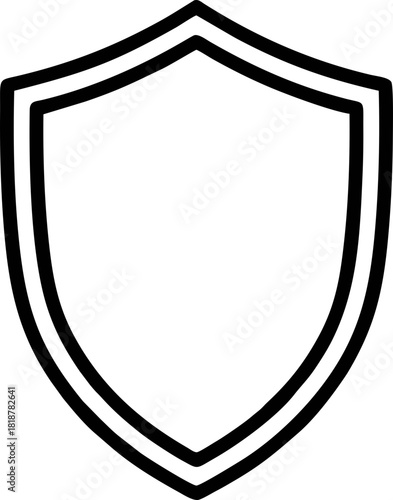 Security Protection Defense Shield Outline Icon
