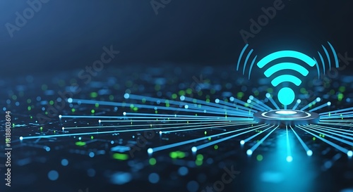 Seamless wifi connecting networks, a modern digital world of connectivity with fast internet, showing global communications and data transfer