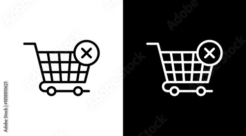 Remove From Cart  White Icon Set Design