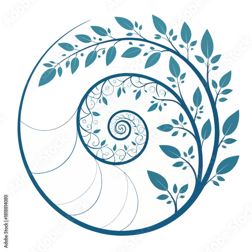 Abstract Organic Spiral Symbolizing Growth and Life