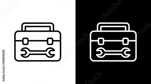 Toolbox  White Icon Set Design