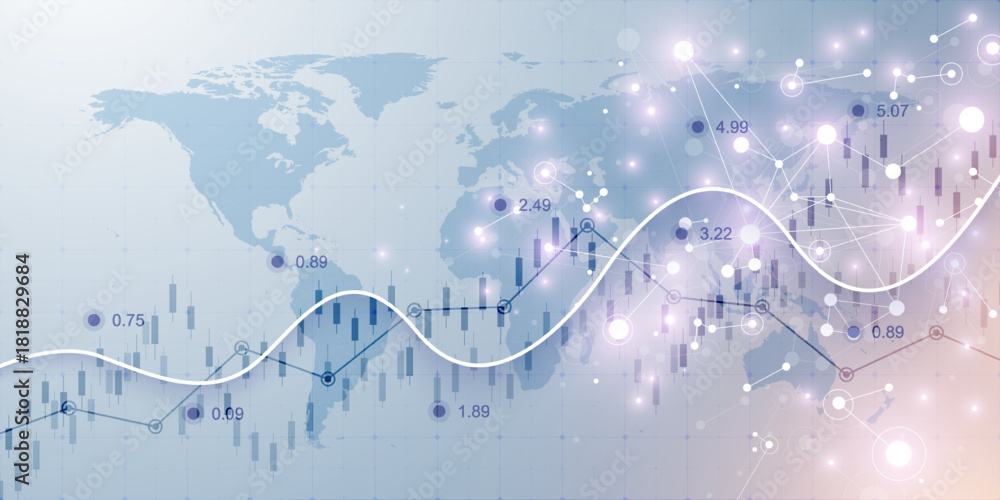 Φωτογραφία Stock market or Forex trading graph in graphic concept for financial investment or economic trends business idea design