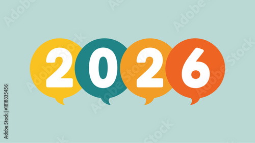 Vision of the Future: The year 2026 is presented in a modern, vibrant design, encapsulating the essence of forward-thinking concepts.