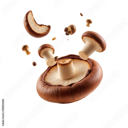 A close-up shot of a mushroom .