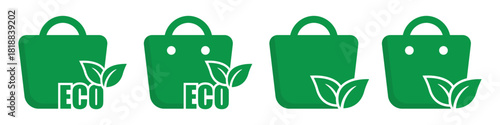 Eco bag icon. Organic bag icon, vector illustration
