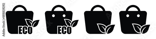 Eco bag icon. Organic bag icon, vector illustration