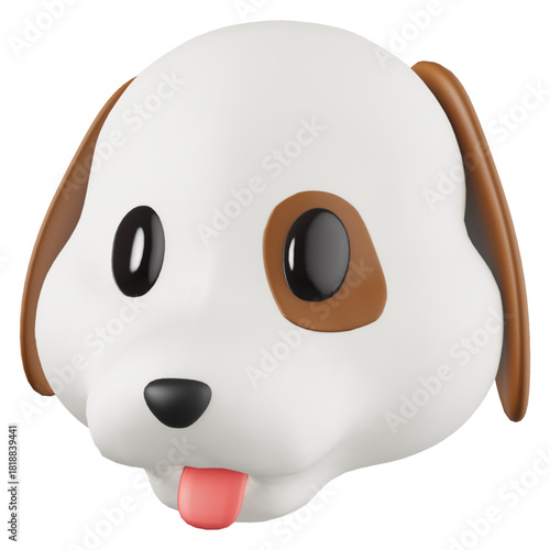 3d rendered illustration of a dog without BG