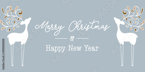 Merry Christmas cards set with hand drawn elements. Doodles and sketches vector Christmas illustrations, DIN A6.