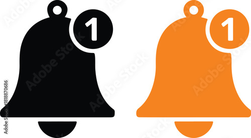 Notification bell icon with new alert