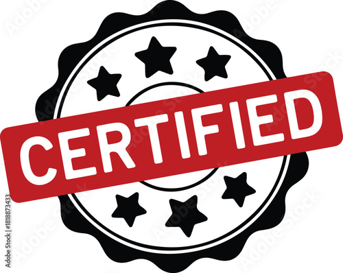 Certified stamp seal icon