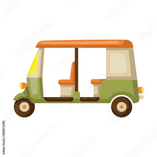 Indian Tuk Tuk Icon Design