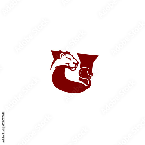 A majestic lion forming a unique letter monogram, designed as a premium and powerful logo. Perfect for luxury brands, security companies, elite clubs, and strong identity visuals.