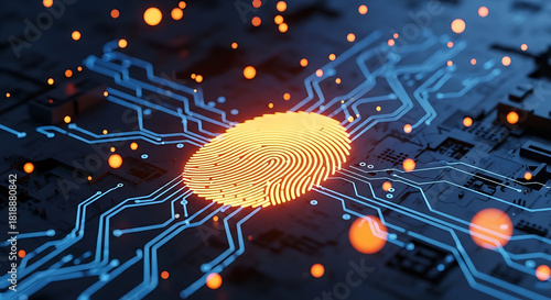 Digital Fingerprint Securing Data with Biometric Identification Technology for Enhanced Security