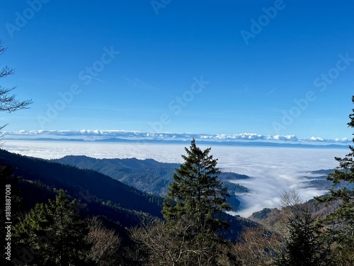 Plakat A cloud layer hangs over Baden-Württemberg, Germany