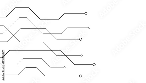 Abstract futuristic circuit board Illustration, Circuit board with various technology elements. Circuit board pattern for technology background.