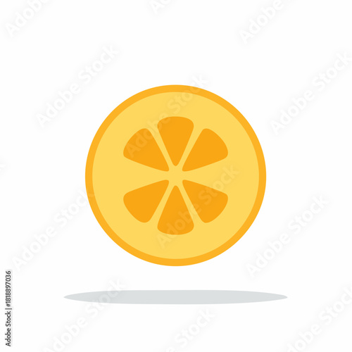 Vibrant yellow orange citrus fruit slice vector illustration symbolizing health freshness and natural nutrition