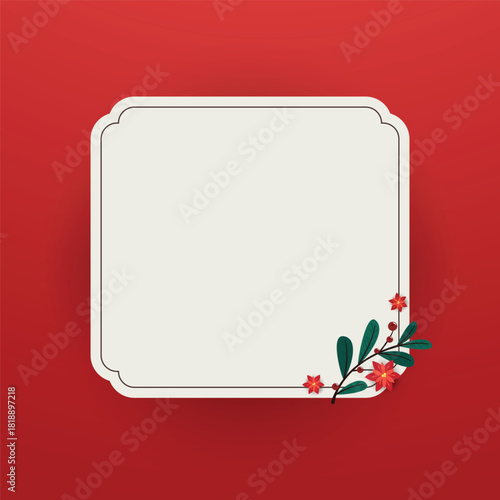 Christmas sale stickers and label. Price tag holiday. Christmas stickers. Free space for text.