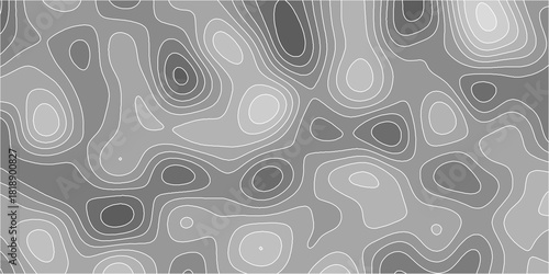 Topographic canyon geometric map relief texture with curved layers and shadow .Abstract geometric topographic contour map background. Panorama view gradient multicolor wave curve