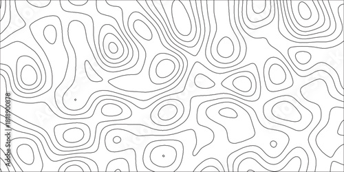 Topographic canyon geometric map relief texture with curved layers and shadow .Abstract geometric topographic contour map background. Panorama view gradient multicolor wave curve