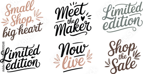 Hand lettered quotes for sales promotions and small businesses