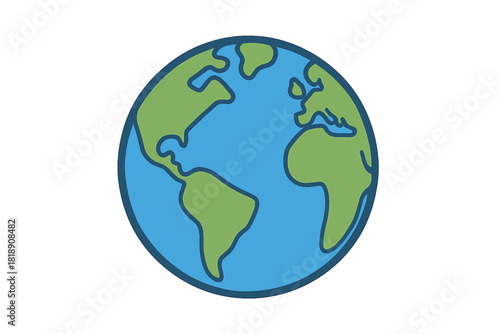 Stylized world globe graphic symbolizing global connectivity and environmental concepts