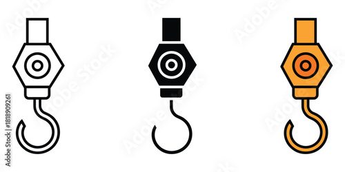 Crane hook icon vector. Heavy Lifting and Industrial Tools symbol. vector illustration.
