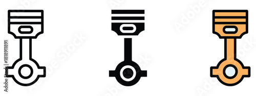 Piston icon vector. engine, mechanical symbol. vector illustration.