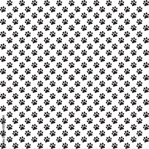 Vector seamless pattern with cat or dog footprints. Can be used for wallpaper, web page background, surface textures.