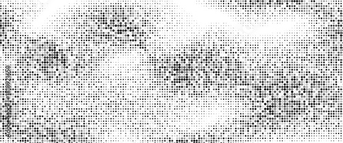 Abstract halftone wave dotted background. Fantastic monochrome texture.