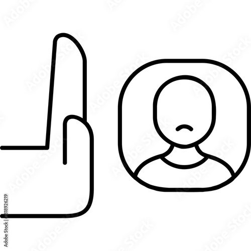 Line Art Exclude Icon