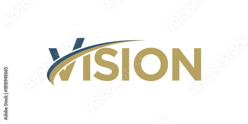 typography text vision logo design vector