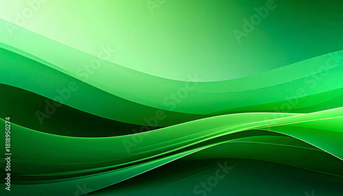 Abstract background in green gradient tones, wave texture